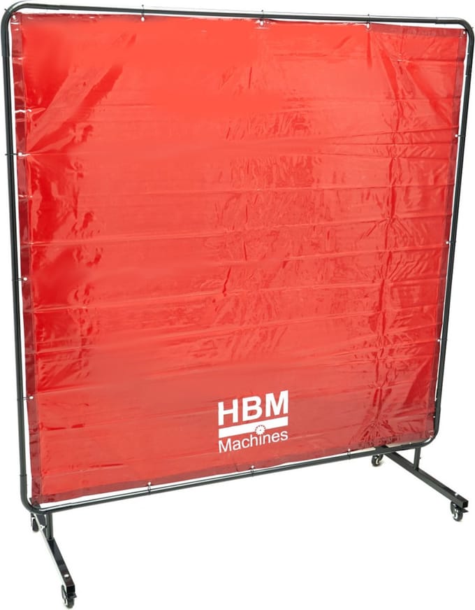 Verrijdbaar Lasscherm, Lasgordijn, Slijpscherm Met Frame- 174 x 174 cm