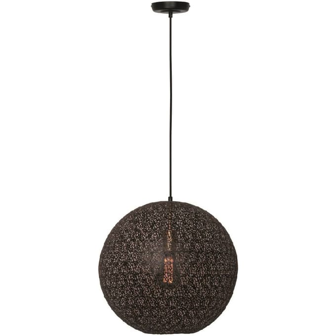 Freelight Oronero hanglamp, Ø 30 cm, zwart/goud, metaal