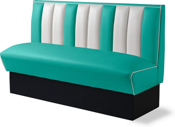 Bel Air Dinerbank Single Booth HW-150 Turquoise