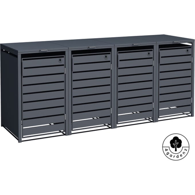 4gardenz ® kliko ombouw 4 kliko's containerombouw container ombouw antraciet