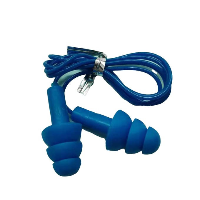 Bouchon d'oreille Silicone Souple Bouchon d'oreille Design Arbre Réduction du Bruit pour Dormir Nager blue