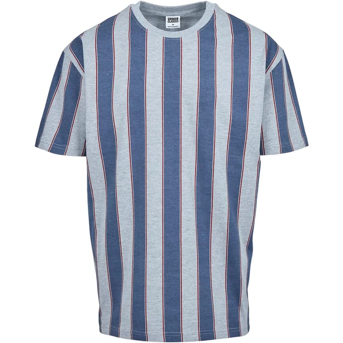 Urban Classics - Printed Oversized Bold Stripe Heren T-shirt - M - Multicolours