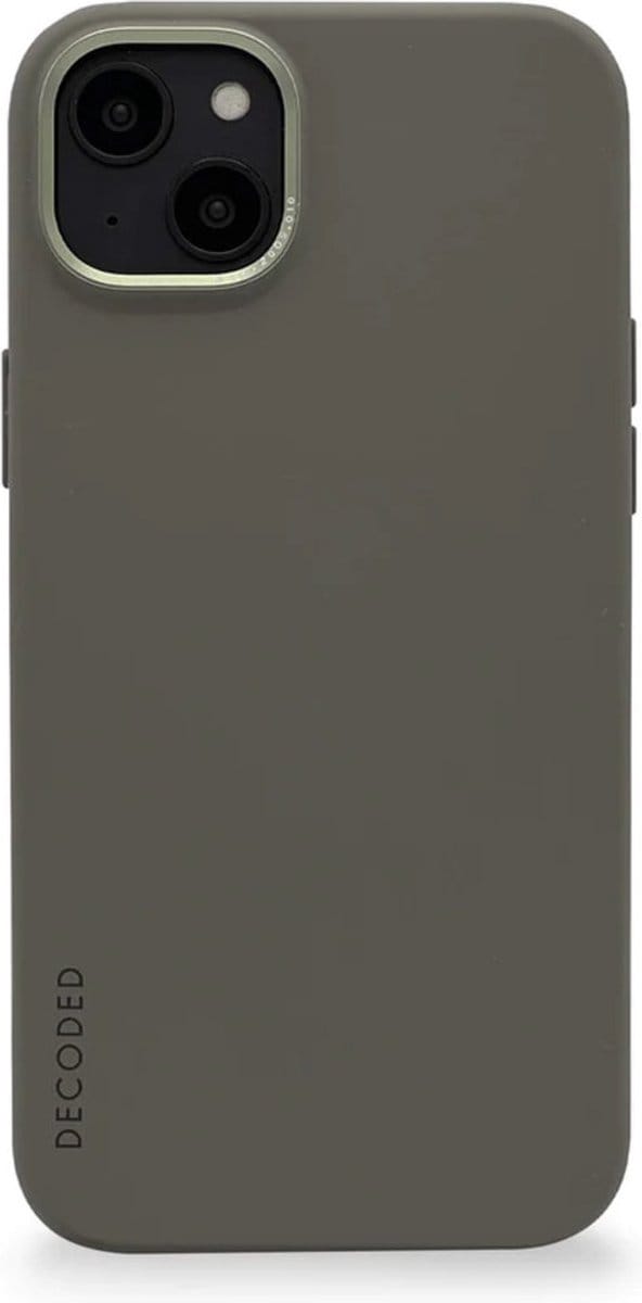 DECODED Siliconen Back Cover - iPhone 14 Plus - Anti-Bacterieel Hoesje - Magnetische Technologie van Apple - Donker Groen