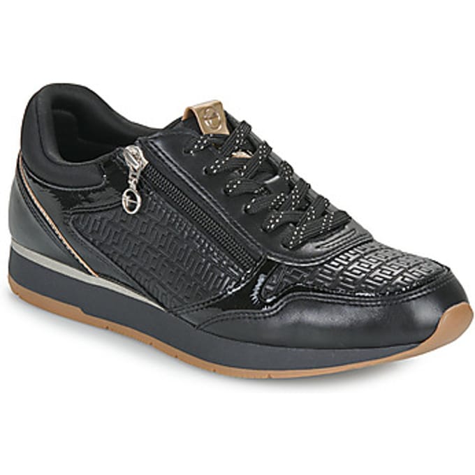 Tamaris dames sneakers zwart goud