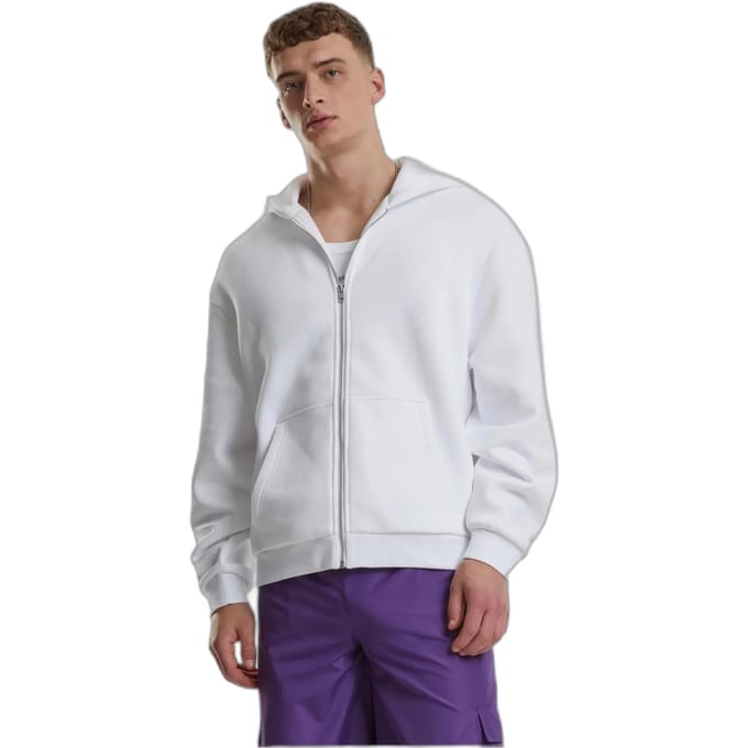 Urban Classics - Fluffy Vest met capuchon - S - Wit