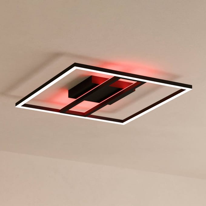 EGLO connect.z Calagrano-Z Plafondlamp - 45 cm - Zwart|Wit - Instelbaar RGB & wit licht - Dimbaar - Zigbee