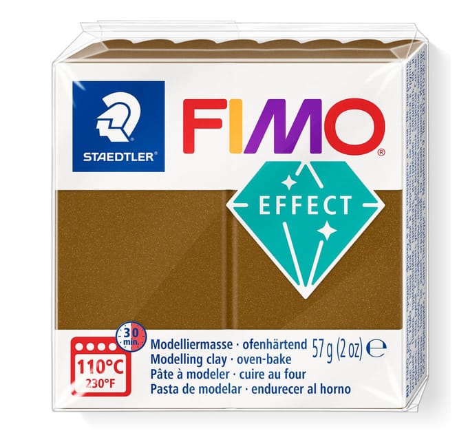 FIMO effect ovenhardende boetseerklei standaard blokje 57 g - metallic antiek brons