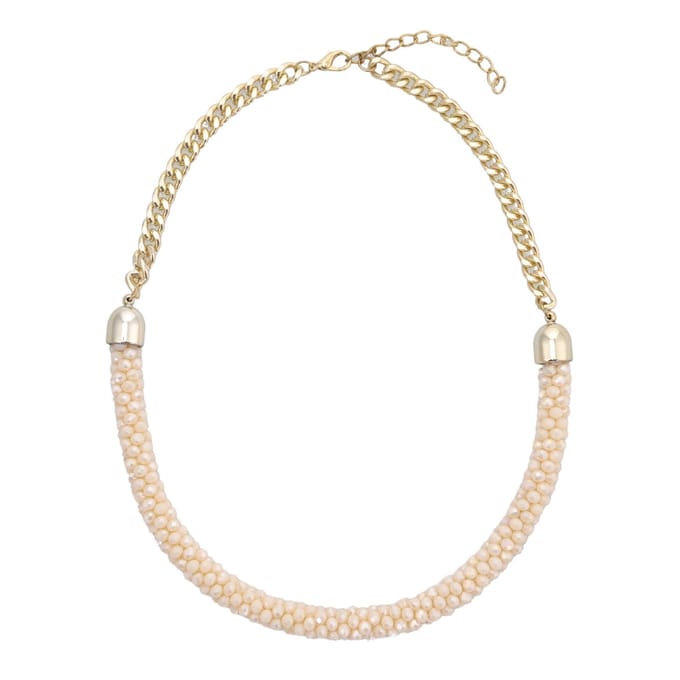 Behave – Ketting met glaskralen – Goudkleur chique look 51 cm