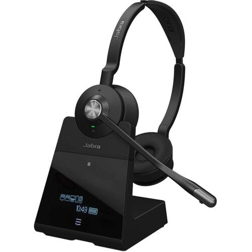 Jabra Engage 75 Stereo On Ear headset Bluetooth, DECT Stereo Zwart Noise Cancelling Microfoon uitschakelbaar (mute) Telefoon