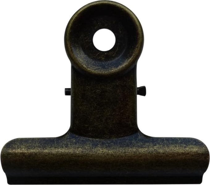 LPC Papierklem Bulldog clip vintage - 38 mm -20 stuks