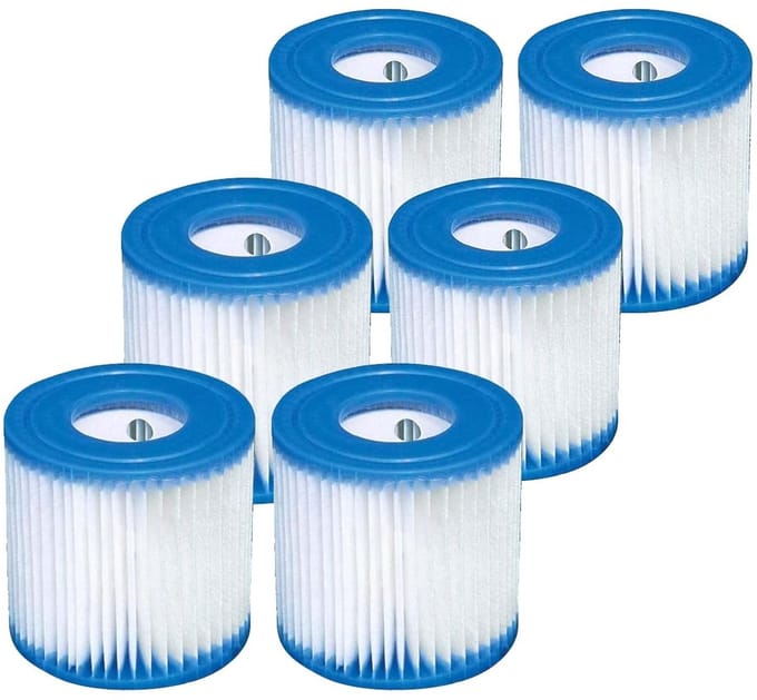 6 stuks reservecassette voor zwembad 28601/28602 - Intex type H - Set