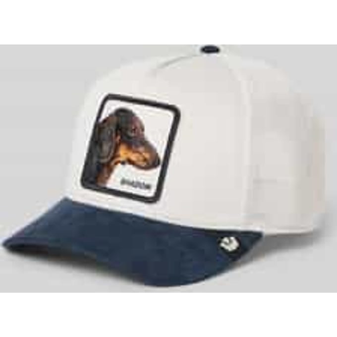 Base cap met motiefstitching model 'Shadow'