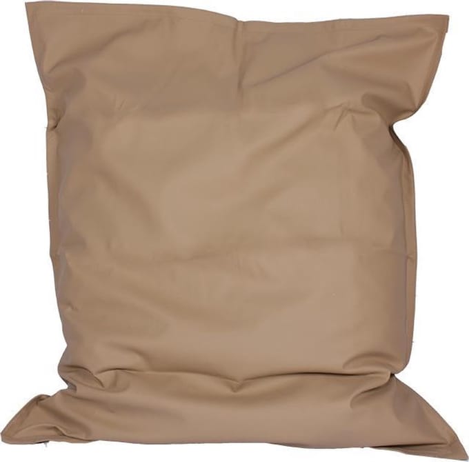 Zitzak Leatherlook Donkerbeige met binnenzak maat 110x140 cm