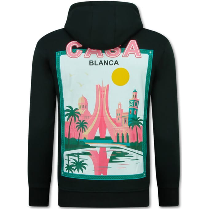 Oversized Hoodie Heren met Capuchon - Casablanca - Dik Geweven - 5992 -Zwart