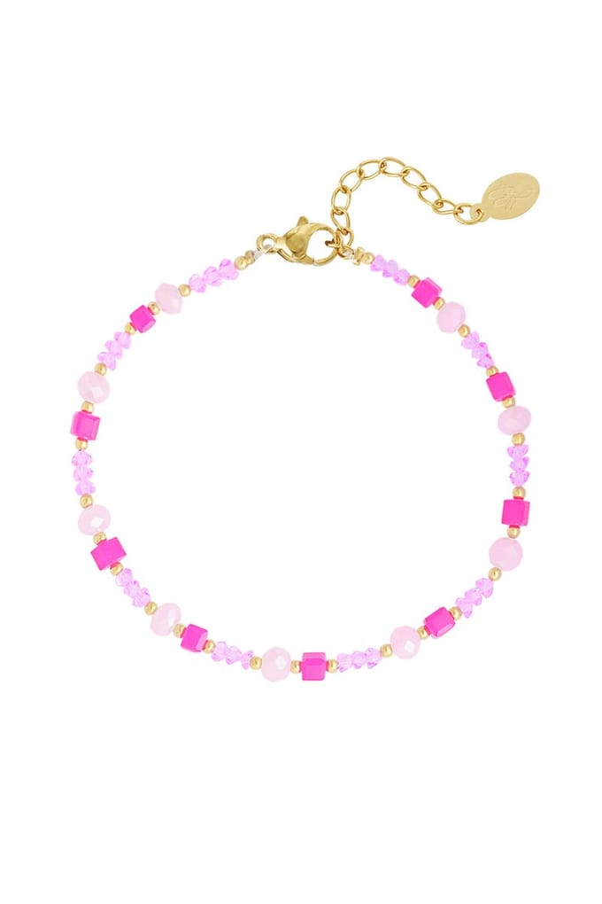YWG - Strand vibe enkelband - roze/roos