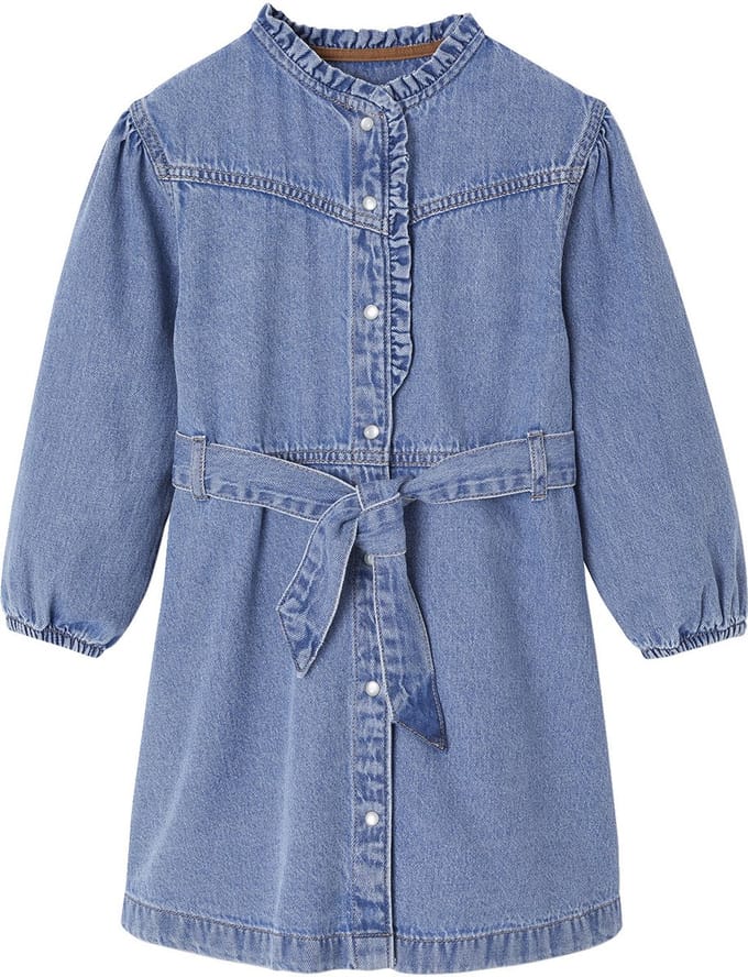 Vertbaudet Jurk in fantasie jeans voor meisjes