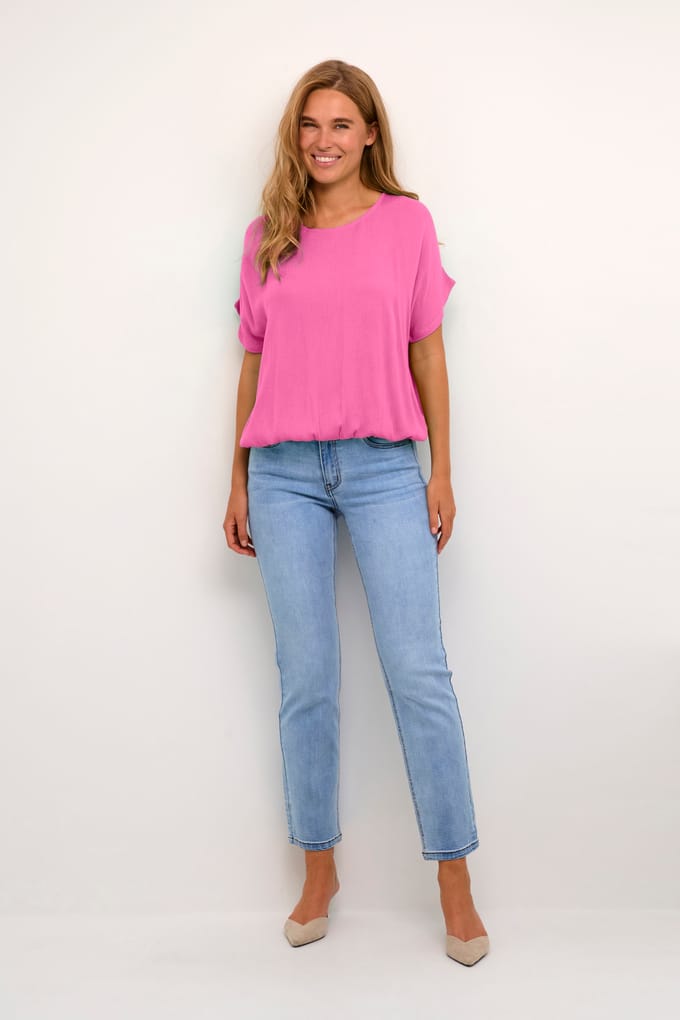 Mouwloos shirt Loose fit Rose Violet pink
