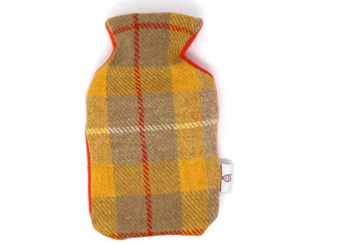 Kruik Geel Beige - 500 ml - Harris tweed - Handgemaakt in Schotland - Studio Sunart