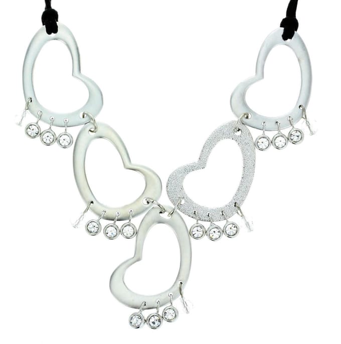 Behave - Zilverkleur ketting met hartdesign - Romantisch accent