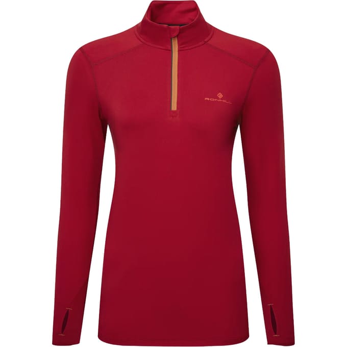 Ronhill Core Thermal 1/2 Zip Hardloopshirt Dames-Rood