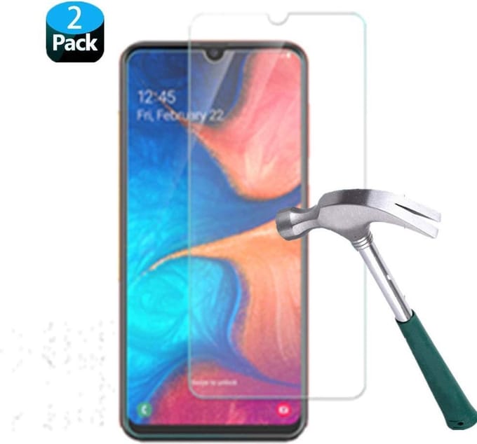 2x Screenprotector Tempered Glass Glazen Gehard Screen Protector 2.5D 9H (0.3mm) - Glasplaatje Geschikt voor: Galaxy A70