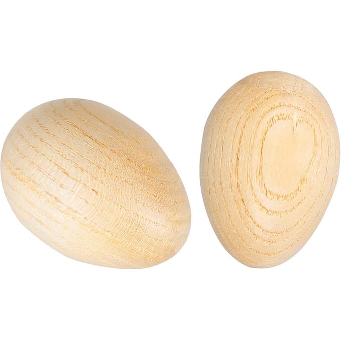 Houten Maracas Eierschudders Muzikale Percussie Instrument Eieren 2st Geel beige