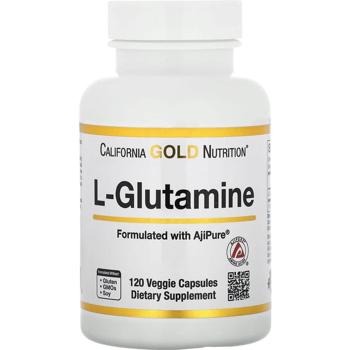 California Gold Nutrition, L. Glutamine, AjiPure, 120 capsules végétales