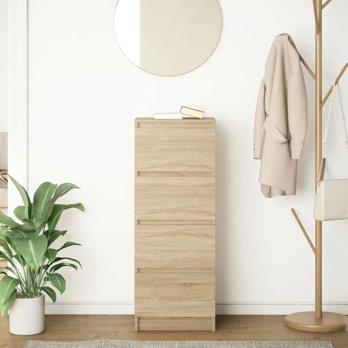 vidaXL - Dressoir - 37,5x35x99 - cm - spaanplaat - sonoma - eikenkleurig