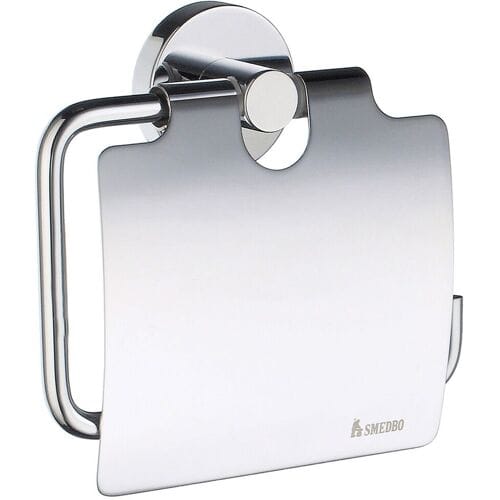 Smedbo Home toilet paper holder with lid HK3414