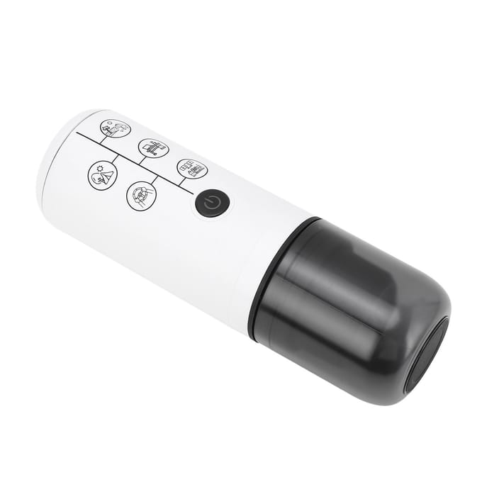 Machine à café électrique portable sans fil rechargeable, pression de 17 bars, capsules de café électriques L noir