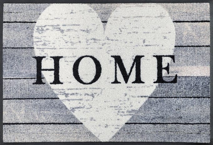 Kleen-Tex Deurmat Wash+Dry Heart at Home - 50 x 75cm
