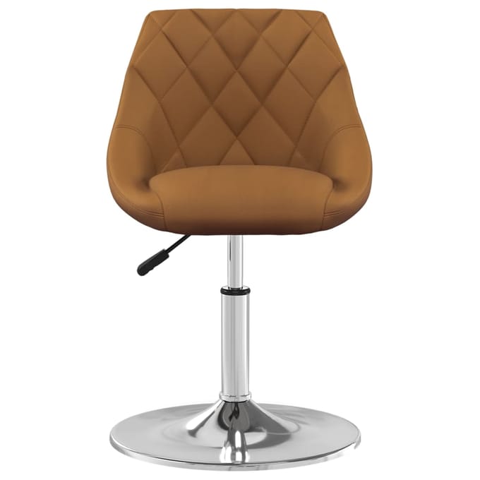 vidaXL Eetkamerstoelen draaibaar 4 st fluweel bruin