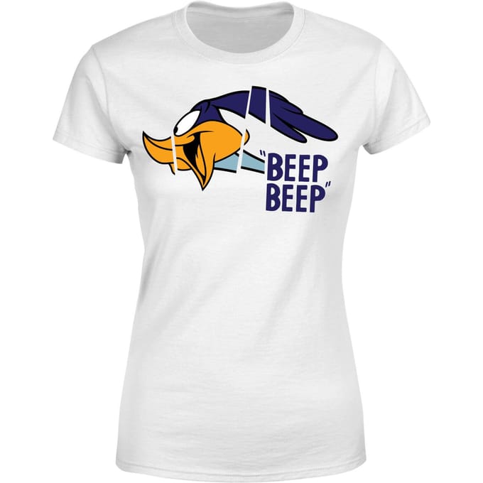 Looney Tunes Road Runner Beep Beep Dames T-shirt - Wit - M