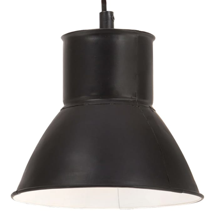 vidaXL Hanglamp rond 25 W E27 17 cm zwart