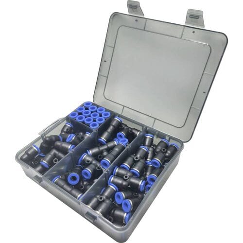 TRU COMPONENTS Pneumatische connector TC-14109144 TC-Fitting set - 8 mm Buis-Ø: 8 mm 48 stuk(s)
