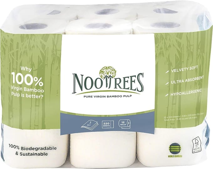 Biologisch afbreekbaar en duurzaam toiletpapier - 3-laags, 220 vellen, 12 rollen