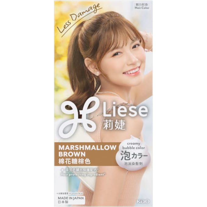 Kao - Liese Creamy Bubble Color  - 1 Box - Marshmallow Brown