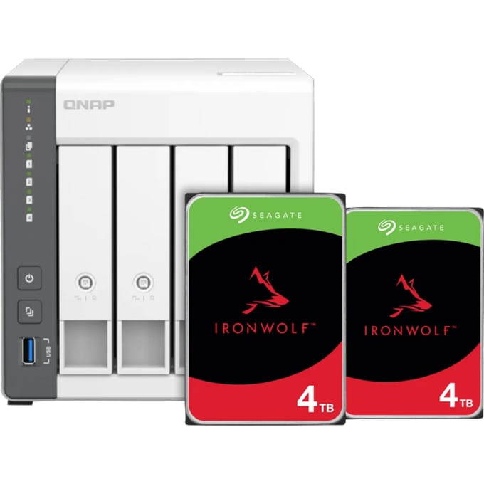 QNAP TS-433-4G + Seagate Ironwolf 8TB (2x4TB)