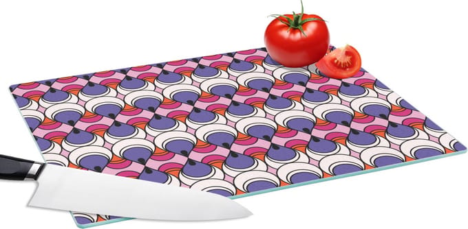 Glazen Snijplank - 39x28 - Retro - Druppel - Design - Snijplanken Glas