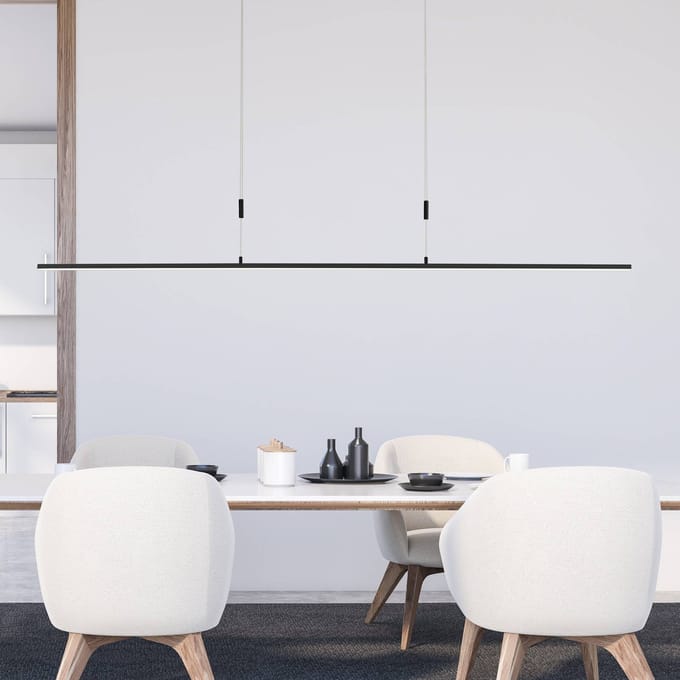 BANKAMP Slim hanglamp ZigBee dimbaar 98cm zwart