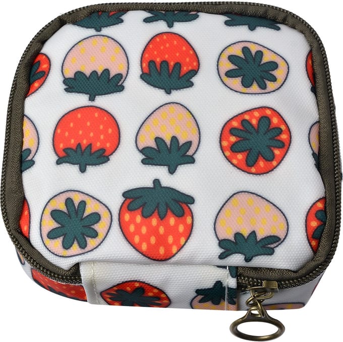 Juleeze Portemonnee 11x11 cm Roze Polyester Aardbeien