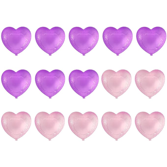 Lot de 15 glaçons réutilisables en forme de cœur, mignons, en plastique, lavables et recongelables, pour la fabrication