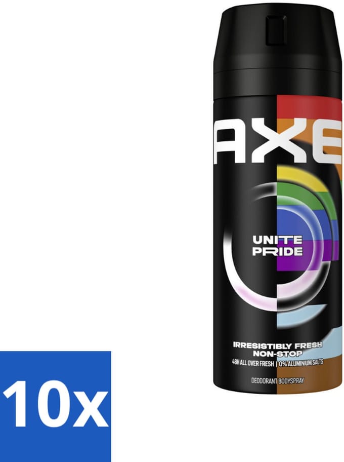 10 x Axe – Deodorant Spray – Unite – 150 ml - Voordeelverpakking - 10 stuks