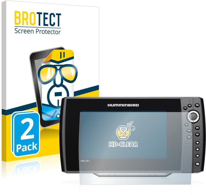 BROTECT - Screenprotector voor Humminbird Helix 9 G3N - Folie Beschermfolie transparant 2 Stuks