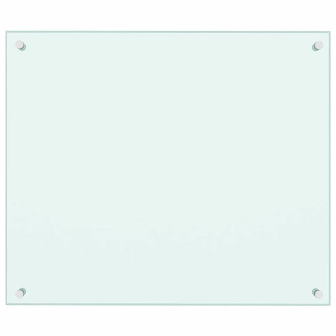 vidaXL - Spatscherm - keuken - 70x60 - cm - gehard - glas - melkwit