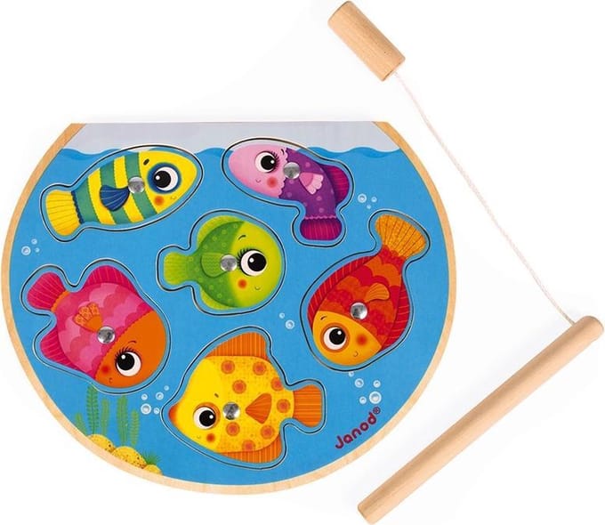 JANOD puzzel spel speedy fish 18 m+