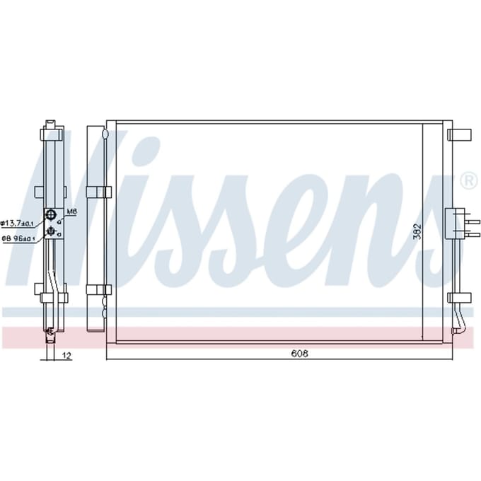 Condensator, airconditioning NISSENS 940573