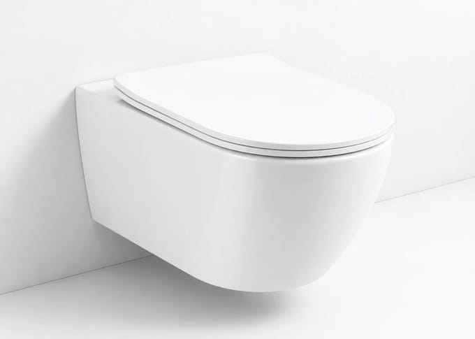 Zimmer Wit Glans Hangtoilet Rimless – Wandcloset incl. Softclose WC-bril