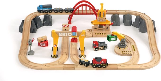 BRIO Treinset vrachtvervoer - Luxe vrachtset - 54-delig - Stimuleert creativiteit