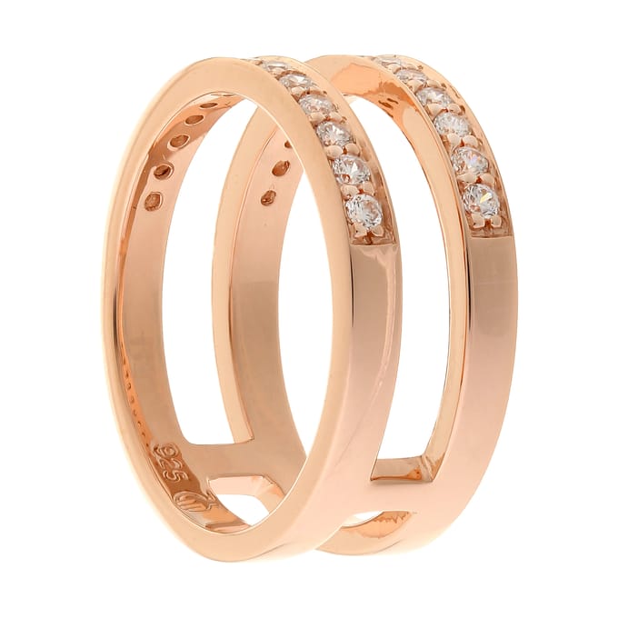 Orphelia Dames 925 Sterling Zilveren Ring - Rosé ZR-7124/RG